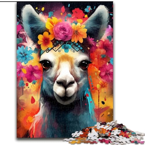 1000-teiliges Puzzle für Erwachsene, Blumen, Roter Panda, Puzzle für Erwachsene, Größe 26x38cm, Denkspiel für Teenager und Familieninteraktion von ZKYUBEK