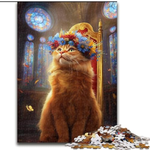 1000-teiliges Puzzle für Erwachsene, Blumen- und Katzen-Puzzle, Holzpuzzle, 50x75cm, Eltern, Partner, Freunde – ab 14 Jahren 1000-teiliges Puzzle für Erwachsene, Blumen- und Katzen-Puzzle, Holzpuzzle, 50x75cm, Eltern, Partner, Freunde – ab 14 Jahren von ZKYUBEK