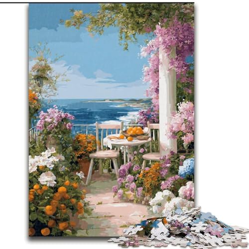 1000-teiliges Puzzle für Erwachsene, Blumenkunst, Holzpuzzle, 50x75cm, Eltern, Partner, Freunde – ab 14 Jahren von ZKYUBEK