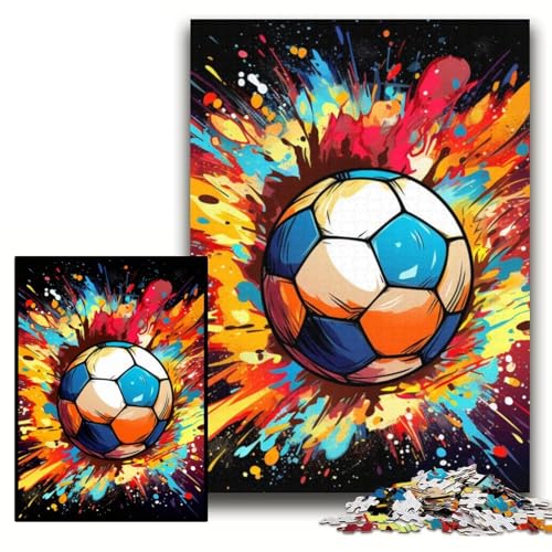 1000-teiliges Puzzle für Erwachsene, Bunte Fußball-Puzzles für Erwachsene, 26x38cm, pädagogisches Denkspiel, künstlerische Heim- und Bürodekoration, ab 14 Jahren 1000-teiliges Puzzle für Erwachsene, Bunte Fußball-Puzzles für Erwachsene, 26x38cm, pädagogisches Denkspiel, künstlerische Heim- und Bürodekoration, ab 14 Jahren von ZKYUBEK