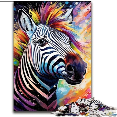 1000-teiliges Puzzle für Erwachsene, Bunte Zebras, Puzzle für Erwachsene, Größe 50x75cm, interaktives Familienspiel, Bastelgeschenk mit farbenfrohen Kunstwerken 1000-teiliges Puzzle für Erwachsene, Bunte Zebras, Puzzle für Erwachsene, Größe 50x75cm, interaktives Familienspiel, Bastelgeschenk mit farbenfrohen Kunstwerken von ZKYUBEK