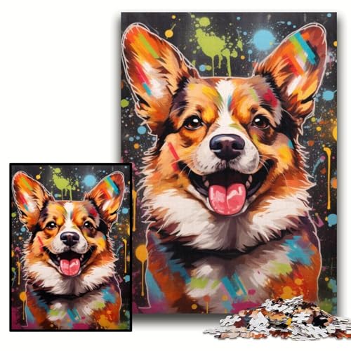 1000-teiliges Puzzle für Erwachsene, Corgi-Holzpuzzle, 50x75cm, Denksportaufgabe und Heimdekoration 1000-teiliges Puzzle für Erwachsene, Corgi-Holzpuzzle, 50x75cm, Denksportaufgabe und Heimdekoration von ZKYUBEK