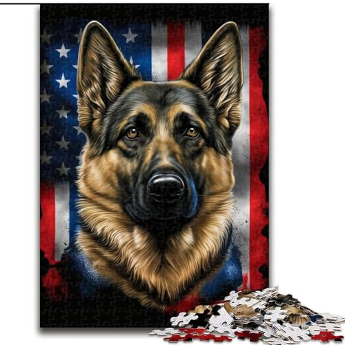 1000-teiliges Puzzle für Erwachsene, Deutscher Schäferhund, Karton, Puzzlegröße 26x38cm, interaktives Familienspiel, Denksportaufgabe, Lernspielzeug 1000-teiliges Puzzle für Erwachsene, Deutscher Schäferhund, Karton, Puzzlegröße 26x38cm, interaktives Familienspiel, Denksportaufgabe, Lernspielzeug von ZKYUBEK