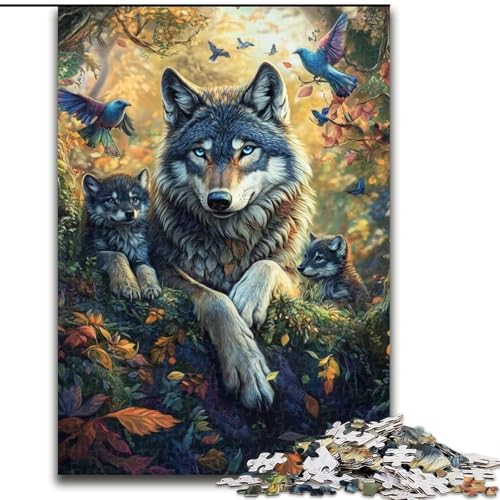 1000-teiliges Puzzle für Erwachsene, Die Wolfsfamilie, 50x75cm, Eltern, Partner, Freunde – ab 14 Jahren 1000-teiliges Puzzle für Erwachsene, Die Wolfsfamilie, 50x75cm, Eltern, Partner, Freunde – ab 14 Jahren von ZKYUBEK
