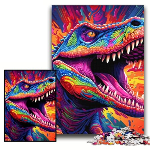 1000-teiliges Puzzle für Erwachsene, Dinosaurier-Kunst, Karton-Puzzle, 26x38cm, Denkspiel für Teenager und Familieninteraktion 1000-teiliges Puzzle für Erwachsene, Dinosaurier-Kunst, Karton-Puzzle, 26x38cm, Denkspiel für Teenager und Familieninteraktion von ZKYUBEK