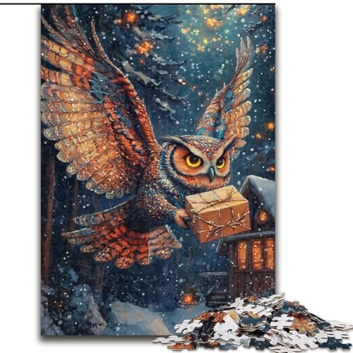 1000-teiliges Puzzle für Erwachsene, Eulenbote, unmögliches Puzzle für Erwachsene, 26x38cm, ideales DIY-Dekor und Denksportgeschenk von ZKYUBEK