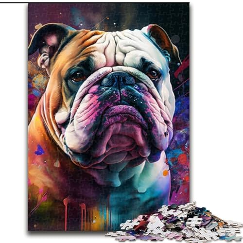 1000-teiliges Puzzle für Erwachsene, Fantasy-Bulldogge, Holzpuzzle, Größe 50x75cm, interaktives Familienspiel, Denksportaufgabe, Lernspielzeug 1000-teiliges Puzzle für Erwachsene, Fantasy-Bulldogge, Holzpuzzle, Größe 50x75cm, interaktives Familienspiel, Denksportaufgabe, Lernspielzeug von ZKYUBEK