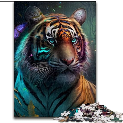 1000-teiliges Puzzle für Erwachsene, Fantasy-Tiger, Karton-Puzzle, Größe 26x38cm, interaktives Familienspiel, Denksportaufgabe, Lernspielzeug 1000-teiliges Puzzle für Erwachsene, Fantasy-Tiger, Karton-Puzzle, Größe 26x38cm, interaktives Familienspiel, Denksportaufgabe, Lernspielzeug von ZKYUBEK