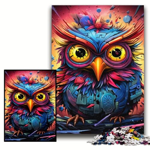 1000-teiliges Puzzle für Erwachsene, Farbvogel, Holzpuzzle, 50x75cm, Denkspiel für Teenager und Familieninteraktion von ZKYUBEK