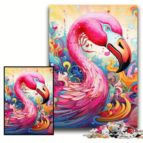 1000-teiliges Puzzle für Erwachsene, Flamingo-Puzzles für Erwachsene, 50x75cm, pädagogisches Denkspiel, künstlerische Heim- und Bürodekoration, ab 14 Jahren 1000-teiliges Puzzle für Erwachsene, Flamingo-Puzzles für Erwachsene, 50x75cm, pädagogisches Denkspiel, künstlerische Heim- und Bürodekoration, ab 14 Jahren von ZKYUBEK