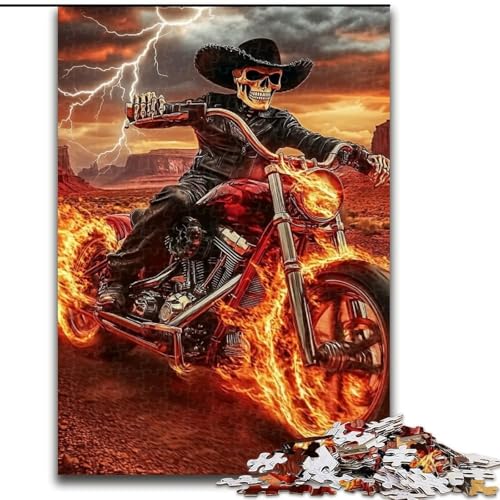 1000-teiliges Puzzle für Erwachsene, Flammenmotorrad, unmögliches Puzzle für Erwachsene, 50x75cm, DIY-Kunstwerk 1000-teiliges Puzzle für Erwachsene, Flammenmotorrad, unmögliches Puzzle für Erwachsene, 50x75cm, DIY-Kunstwerk von ZKYUBEK