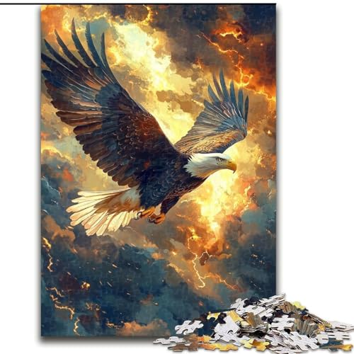 1000-teiliges Puzzle für Erwachsene, Fliegender Adler, Holzpuzzle, 50x75cm, Eltern, Partner, Freunde – ab 14 Jahren von ZKYUBEK