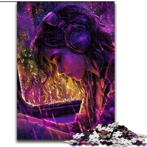 1000-teiliges Puzzle für Erwachsene, Frau hört Musik, Puzzles für Erwachsene, 26x38cm, anspruchsvolles Denkspiel für Teenager, Spaß am Familienspieleabend 1000-teiliges Puzzle für Erwachsene, Frau hört Musik, Puzzles für Erwachsene, 26x38cm, anspruchsvolles Denkspiel für Teenager, Spaß am Familienspieleabend von ZKYUBEK