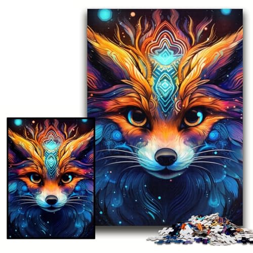 1000-teiliges Puzzle für Erwachsene, Fuchs-Puzzle, 26x38cm, pädagogisches Denkspiel, künstlerische Heim- und Bürodekoration, ab 14 Jahren von ZKYUBEK