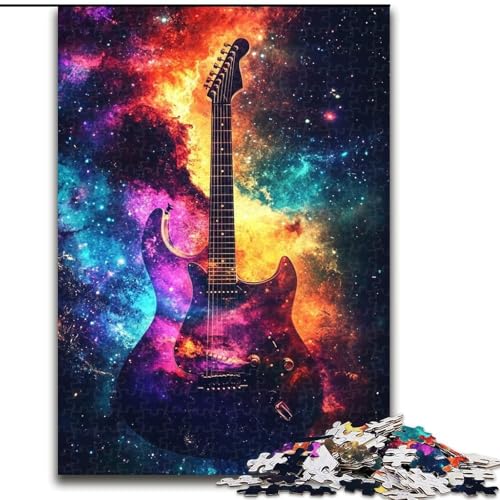 1000-teiliges Puzzle für Erwachsene, Galaxie-Gitarre, Holzpuzzle für Erwachsene, einzigartige DIY-Heimdekoration, Geschenkidee, 26x38cm 1000-teiliges Puzzle für Erwachsene, Galaxie-Gitarre, Holzpuzzle für Erwachsene, einzigartige DIY-Heimdekoration, Geschenkidee, 26x38cm von ZKYUBEK