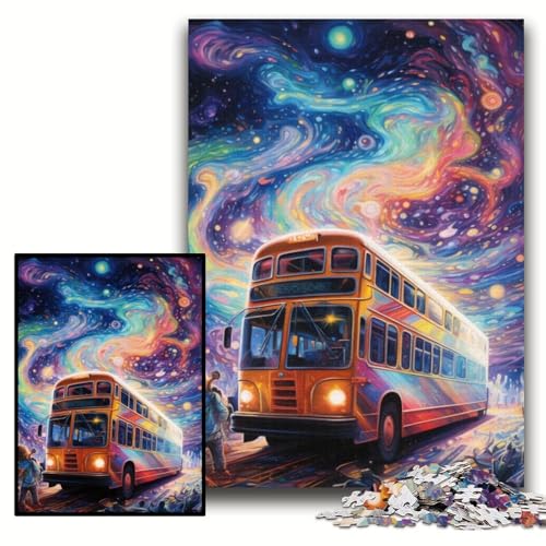 1000-teiliges Puzzle für Erwachsene, Galaxy Bus-Puzzle für Erwachsene, 50x75cm, kreatives Familienspiel und Heimdekoration, Teenager 1000-teiliges Puzzle für Erwachsene, Galaxy Bus-Puzzle für Erwachsene, 50x75cm, kreatives Familienspiel und Heimdekoration, Teenager von ZKYUBEK