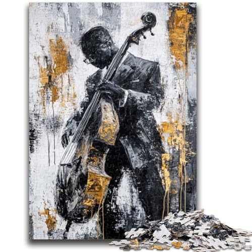 1000-teiliges Puzzle für Erwachsene, Geschenke, Gitarre Spielen, Ölgemälde, Spielzeug, Lernspiele, Stressabbau, Wanddekoration, 50x75cm von ZKYUBEK