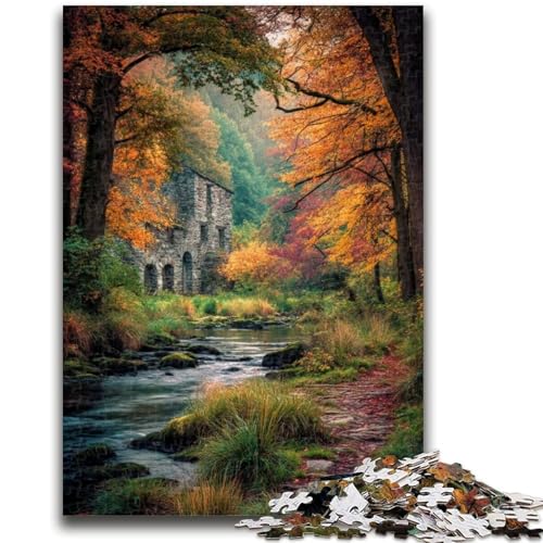 1000-teiliges Puzzle für Erwachsene, Geschenke, Herbstwald, Spielzeug, Lernspiele, Stressabbau, Wanddekoration, 26x38cm von ZKYUBEK