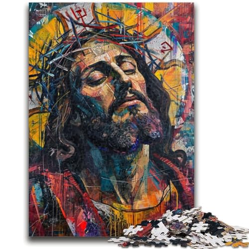 1000-teiliges Puzzle für Erwachsene, Geschenke, Jesus-Graffiti, Spielzeug, Lernspiele, stressabbauende Wanddekoration, 50x75cm 1000-teiliges Puzzle für Erwachsene, Geschenke, Jesus-Graffiti, Spielzeug, Lernspiele, stressabbauende Wanddekoration, 50x75cm von ZKYUBEK
