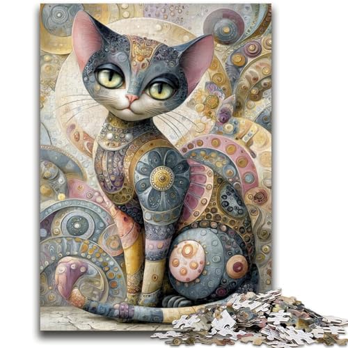 1000-teiliges Puzzle für Erwachsene, Geschenke, Katzenkunst, Spielzeug, Lernspiele, stressabbauende Wanddekoration, 26x38cm von ZKYUBEK