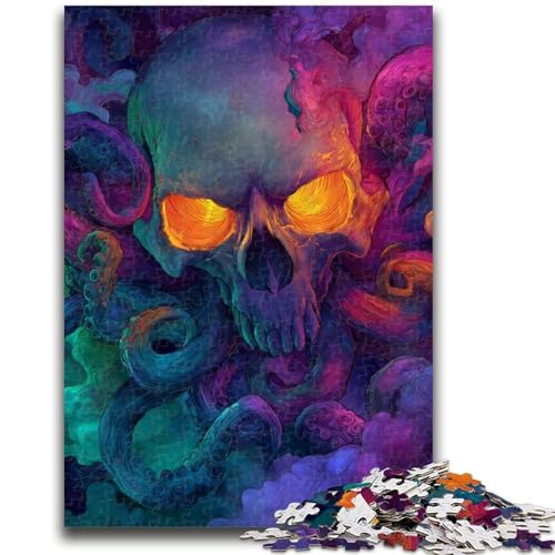 1000-teiliges Puzzle für Erwachsene, Geschenke, Skelett-Oktopus, Spielzeug, Lernspiele, Stressabbau, Wanddekoration, 26x38cm von ZKYUBEK