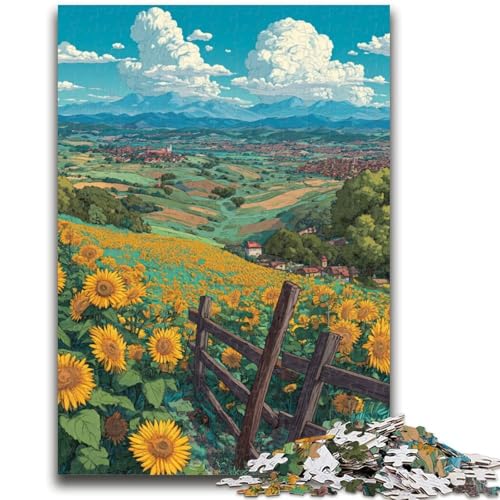 1000-teiliges Puzzle für Erwachsene, Geschenke, Sonnenblumenfeld, Spielzeug, Lernspiele, stressabbauende Wanddekoration, 50x75cm 1000-teiliges Puzzle für Erwachsene, Geschenke, Sonnenblumenfeld, Spielzeug, Lernspiele, stressabbauende Wanddekoration, 50x75cm von ZKYUBEK