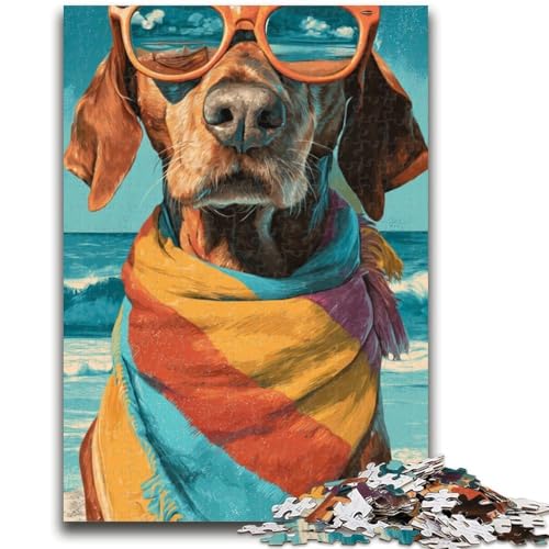 1000-teiliges Puzzle für Erwachsene, Geschenke, Strandhund, Spielzeug, Lernspiele, Stressabbau, Wanddekoration, 26x38cm von ZKYUBEK