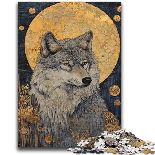 1000-teiliges Puzzle für Erwachsene, Geschenke, Wolfskunst, Spielzeug, Lernspiele, stressabbauende Wanddekoration, 50x75cm 1000-teiliges Puzzle für Erwachsene, Geschenke, Wolfskunst, Spielzeug, Lernspiele, stressabbauende Wanddekoration, 50x75cm von ZKYUBEK