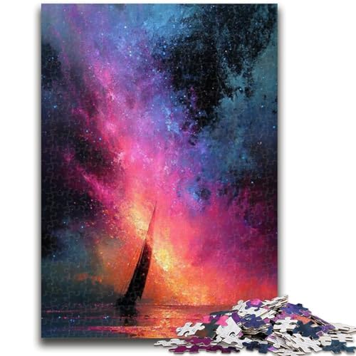 1000-teiliges Puzzle für Erwachsene, Geschenke, kleines Boot in der Galaxie, Lernspielzeug, Familienspiele, geeignet für die Schreibtischdekoration, 50x75cm 1000-teiliges Puzzle für Erwachsene, Geschenke, kleines Boot in der Galaxie, Lernspielzeug, Familienspiele, geeignet für die Schreibtischdekoration, 50x75cm von ZKYUBEK
