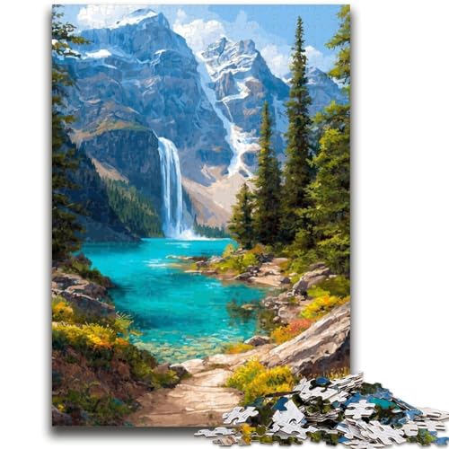 1000-teiliges Puzzle für Erwachsene, Geschenke, schöne Berge und Seen, schwierige Geschenke für Freunde und Familie, geeignet für und 14, 26x38cm von ZKYUBEK