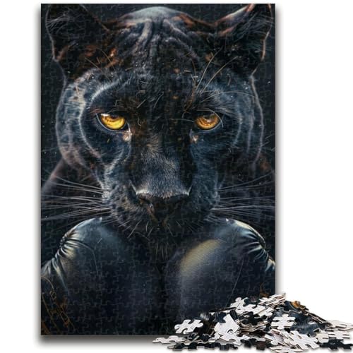1000-teiliges Puzzle für Erwachsene, Geschenke, schwarzer Leoparden-Boxer, Spielzeug, Lernspiele, stressabbauende Wanddekoration, 26x38cm 1000-teiliges Puzzle für Erwachsene, Geschenke, schwarzer Leoparden-Boxer, Spielzeug, Lernspiele, stressabbauende Wanddekoration, 26x38cm von ZKYUBEK