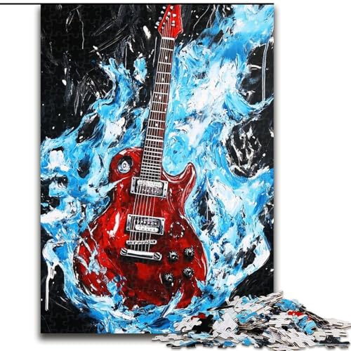 1000-teiliges Puzzle für Erwachsene, Gitarre, unmögliches Puzzle für Erwachsene, 26x38cm, lustige Aktivität für die ganze Familie, Herausforderung für das Gehirn, Teenager von ZKYUBEK