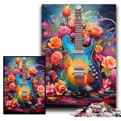 1000-teiliges Puzzle für Erwachsene, Gitarren-Puzzle aus Karton, 26x38cm, Denkspiel für Teenager und Familieninteraktion 1000-teiliges Puzzle für Erwachsene, Gitarren-Puzzle aus Karton, 26x38cm, Denkspiel für Teenager und Familieninteraktion von ZKYUBEK