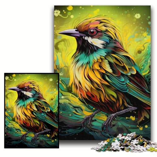 1000-teiliges Puzzle für Erwachsene, Grüner Spatz, Puzzles für Erwachsene, 50x75cm, pädagogisches Denkspiel, künstlerische Heim- und Bürodekoration, ab 14 Jahren 1000-teiliges Puzzle für Erwachsene, Grüner Spatz, Puzzles für Erwachsene, 50x75cm, pädagogisches Denkspiel, künstlerische Heim- und Bürodekoration, ab 14 Jahren von ZKYUBEK