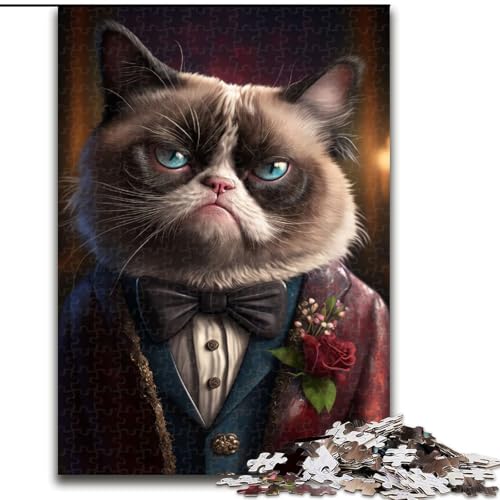 1000-teiliges Puzzle für Erwachsene, Grumpy Cat Kostüm-Puzzle für Erwachsene, Größe 50x75cm, Geburtstagsgeschenkidee, anspruchsvolles Denkspiel von ZKYUBEK