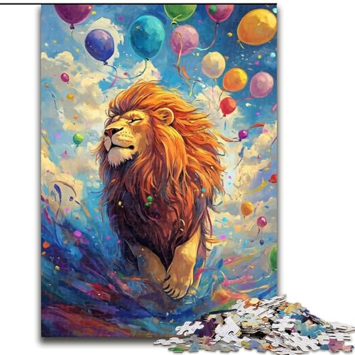 1000-teiliges Puzzle für Erwachsene, Heißluftballon-Löwe, Holzpuzzle für Erwachsene, 26x38cm, Denksportaufgabe, Teenager und zur Heimdekoration 1000-teiliges Puzzle für Erwachsene, Heißluftballon-Löwe, Holzpuzzle für Erwachsene, 26x38cm, Denksportaufgabe, Teenager und zur Heimdekoration von ZKYUBEK