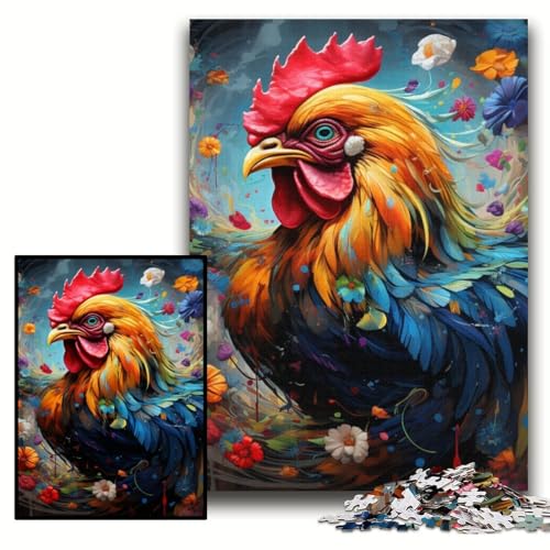 1000-teiliges Puzzle für Erwachsene, Hühnerpuzzle für Erwachsene, 50x75cm, für Teenager, Familienspieleabend, gehirnfordernde Geschenkidee 1000-teiliges Puzzle für Erwachsene, Hühnerpuzzle für Erwachsene, 50x75cm, für Teenager, Familienspieleabend, gehirnfordernde Geschenkidee von ZKYUBEK
