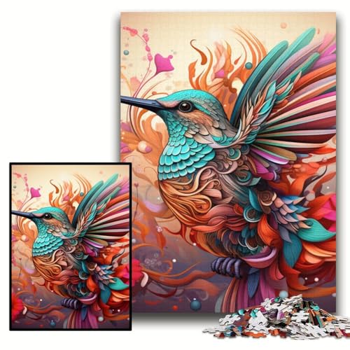 1000-teiliges Puzzle für Erwachsene, Kolibri-Kunstpuzzle für Erwachsene, 50x75cm, für Teenager, Familienspieleabend, gehirnfordernde Geschenkidee 1000-teiliges Puzzle für Erwachsene, Kolibri-Kunstpuzzle für Erwachsene, 50x75cm, für Teenager, Familienspieleabend, gehirnfordernde Geschenkidee von ZKYUBEK