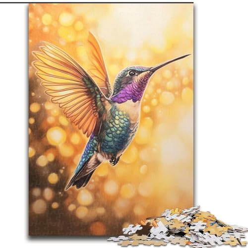 1000-teiliges Puzzle für Erwachsene, Kolibri-Puzzle für Erwachsene, 26x38cm, Geburtstagsgeschenkidee, anspruchsvolles Denkspiel von ZKYUBEK
