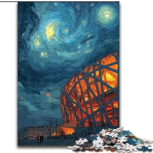1000-teiliges Puzzle für Erwachsene, Kolosseum bei Nacht, Holzpuzzle, 50x75cm, Eltern, Partner, Freunde – ab 14 Jahren von ZKYUBEK