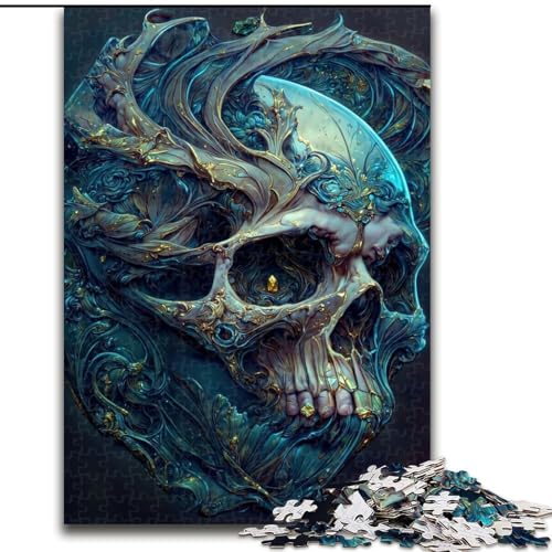 1000-teiliges Puzzle für Erwachsene, Kristallschädel-Puzzle für Erwachsene, Größe 26x38cm, für Reiseliebhaber und Paare, anspruchsvolles Spielzeug von ZKYUBEK