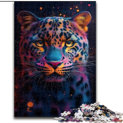 1000-teiliges Puzzle für Erwachsene, Leoparden-Holzpuzzle, 50x75cm, Eltern, Partner, Freunde – ab 14 Jahren von ZKYUBEK