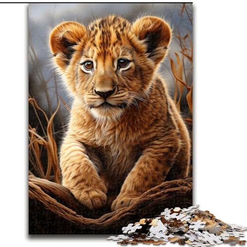 1000-teiliges Puzzle für Erwachsene, Löwenjunges, 26x38cm, Eltern, Partner, Freunde – ab 14 Jahren von ZKYUBEK