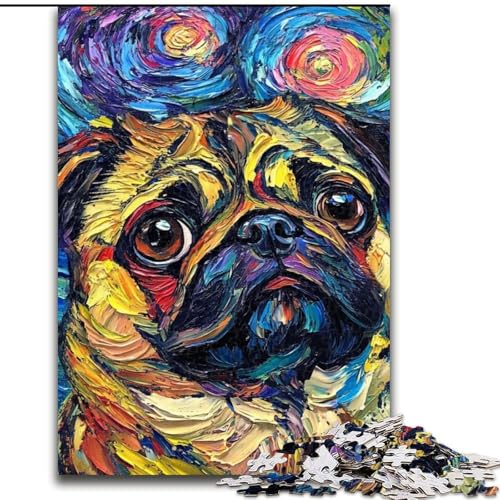 1000-teiliges Puzzle für Erwachsene, Mops-Nachthimmel, Holzpuzzle, Größe 50x75cm, interaktives Familienspiel, Denksportaufgabe, Lernspielzeug 1000-teiliges Puzzle für Erwachsene, Mops-Nachthimmel, Holzpuzzle, Größe 50x75cm, interaktives Familienspiel, Denksportaufgabe, Lernspielzeug von ZKYUBEK