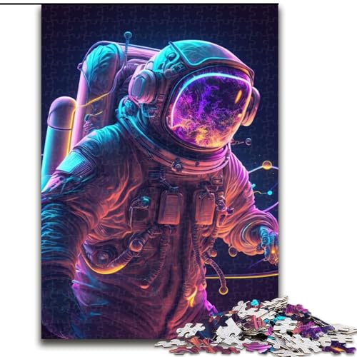 1000-teiliges Puzzle für Erwachsene, Neon-Astronaut, Holzpuzzle für Erwachsene, Größe 50x75cm, hochschwieriges Denkspiel für Teenager 1000-teiliges Puzzle für Erwachsene, Neon-Astronaut, Holzpuzzle für Erwachsene, Größe 50x75cm, hochschwieriges Denkspiel für Teenager von ZKYUBEK