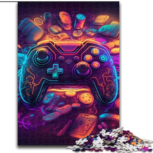 1000-teiliges Puzzle für Erwachsene, Neon-Spiele, Holzpuzzle, Größe 50x75cm, anspruchsvolles Denkspiel für Teenager, Spaß für den Spieleabend mit der Familie von ZKYUBEK