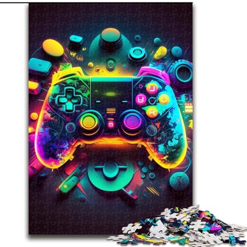 1000-teiliges Puzzle für Erwachsene, Neon-Spiele, Puzzles für Erwachsene, Größe 26x38cm, perfekt als Geburtstags-, Weihnachts von ZKYUBEK