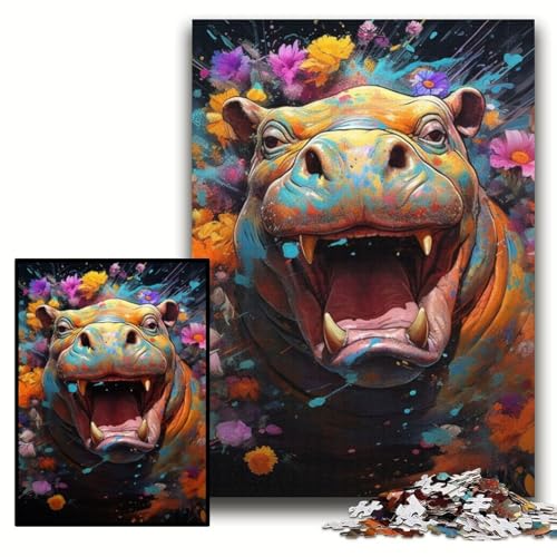 1000-teiliges Puzzle für Erwachsene, Nilpferd-Holzpuzzle, 50x75cm, Denkspiel für Teenager und Familieninteraktion 1000-teiliges Puzzle für Erwachsene, Nilpferd-Holzpuzzle, 50x75cm, Denkspiel für Teenager und Familieninteraktion von ZKYUBEK