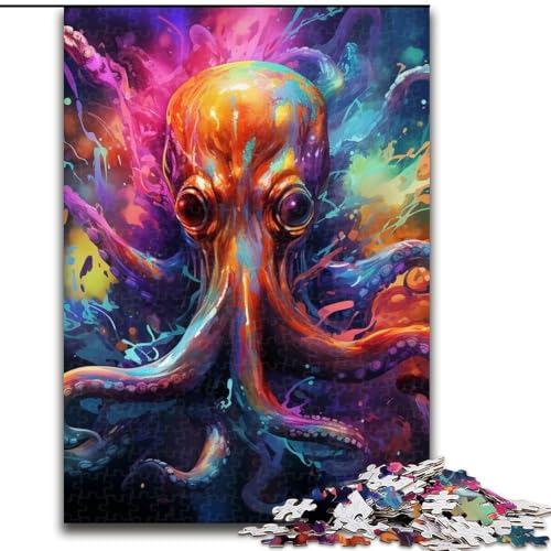 1000-teiliges Puzzle für Erwachsene, Oktopus, anspruchsvolles Puzzle, Größe 26x38cm, Denkspiel für Teenager und Familieninteraktion von ZKYUBEK