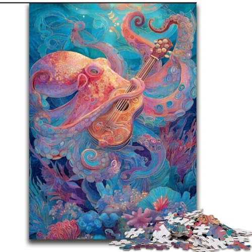 1000-teiliges Puzzle für Erwachsene, Oktopus spielt Gitarre, 50x75cm, Eltern, Partner, Freunde – ab 14 Jahren 1000-teiliges Puzzle für Erwachsene, Oktopus spielt Gitarre, 50x75cm, Eltern, Partner, Freunde – ab 14 Jahren von ZKYUBEK